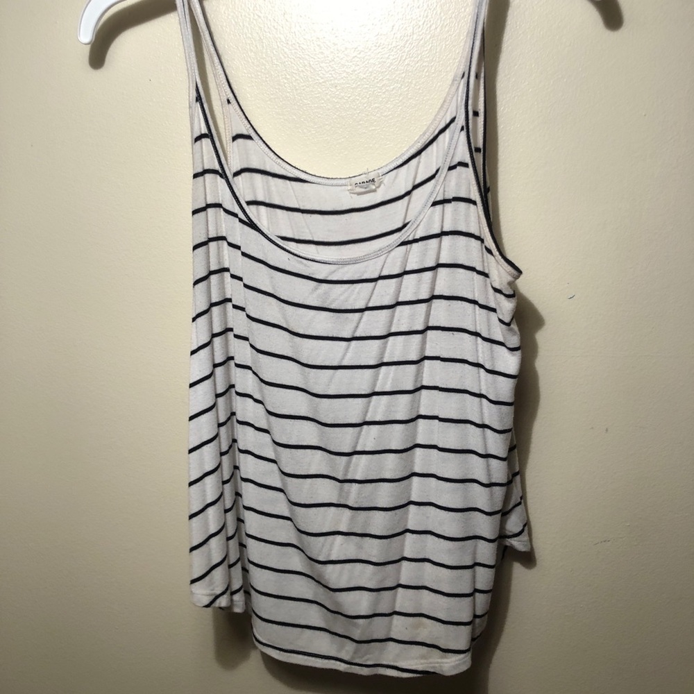 garage striped tank top